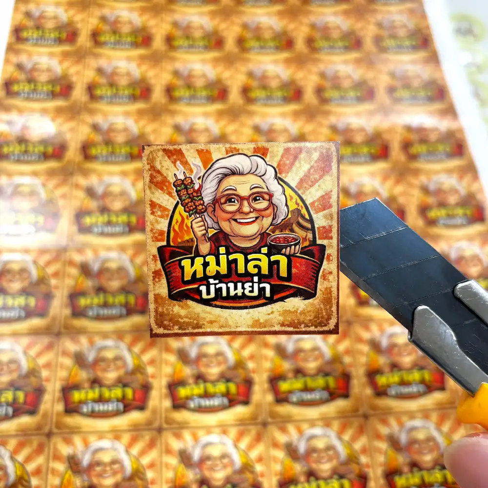สติกเกอร์ร้านหม่าล่า ร้านปิ้งย่าง